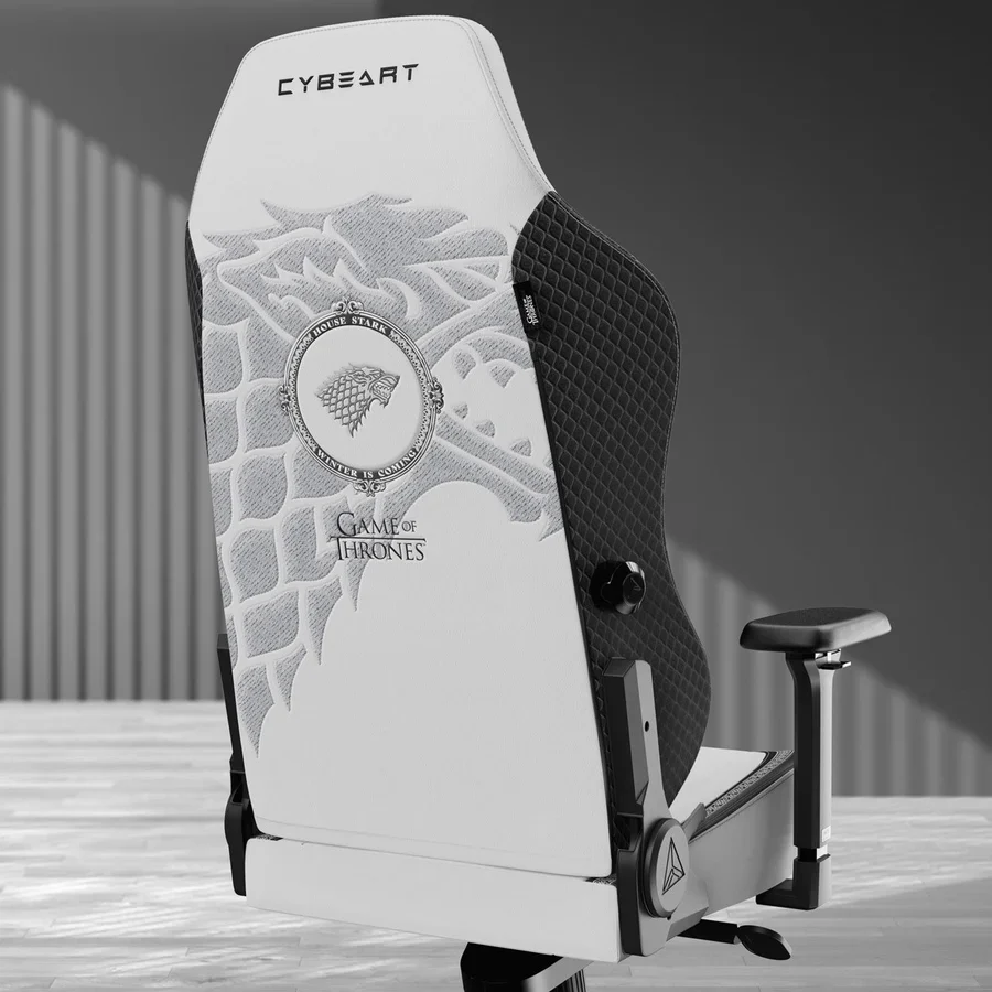 CYBEART House Stark Gaming Office Chair - Game of Thrones 4D Armrest Inbuilt Lumbar Support Supreme PU Leather, Ergonomic, Recline & Tilt - Image 4