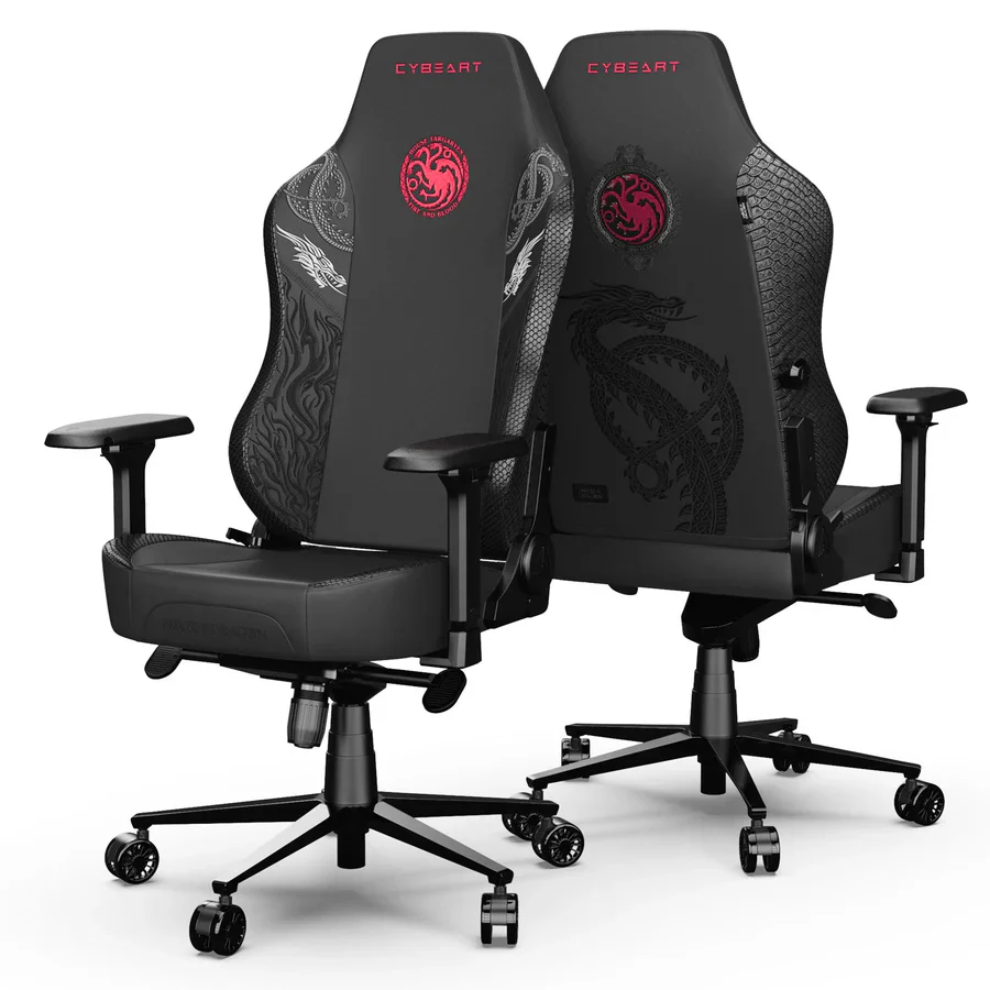 CYBEART House Targaryen Gaming Office Chair - House of Dragons 4D Armrest Inbuilt Lumbar Support Supreme PU Leather, Ergonomic, Recline & Tilt - Image 5