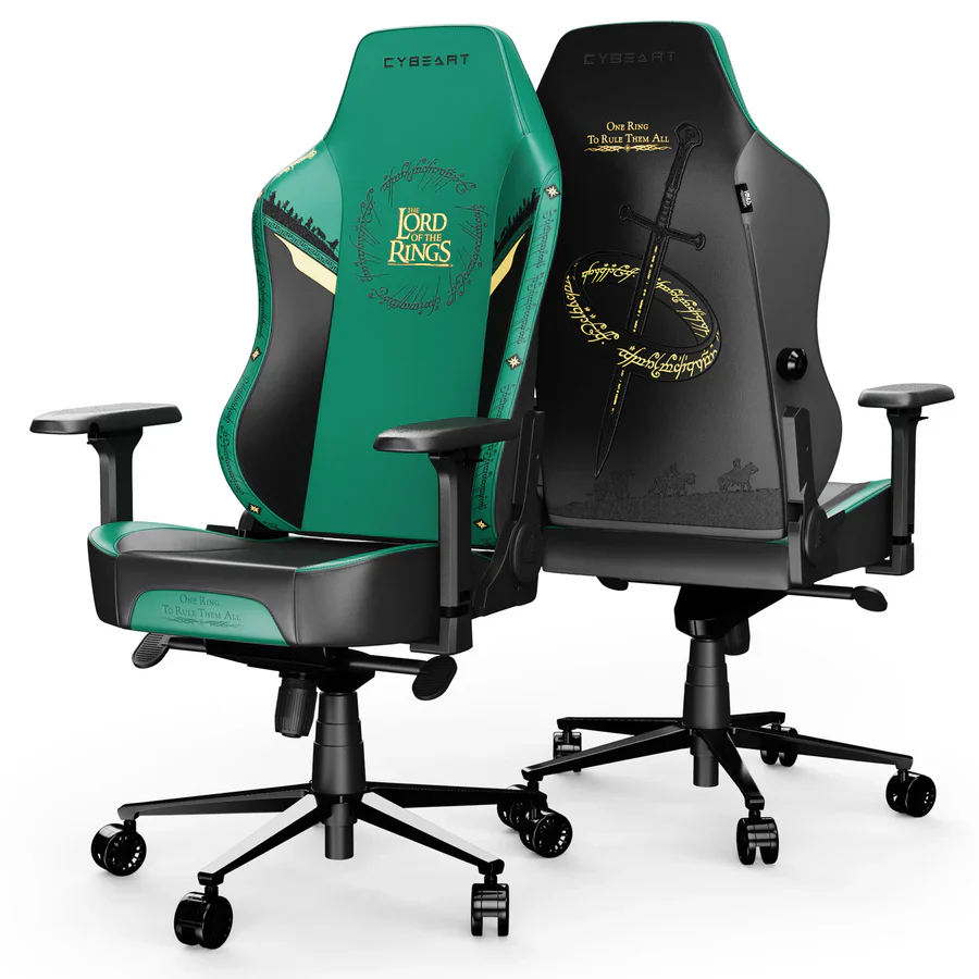CYBEART Lord of the Rings Gaming Office Chair 4D Armrest Inbuilt Lumbar Support Supreme PU Leather, Ergonomic, Recline & Tilt - Image 4