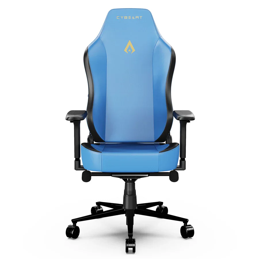 CYBEART Marine (Blue) Gaming Office Chair 4D Armrest Inbuilt Lumbar Support Supreme PU Leather, Ergonomic, Recline & Tilt