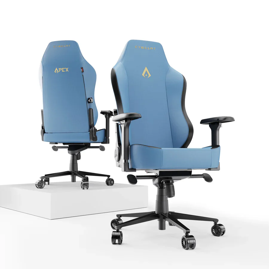 CYBEART Marine (Blue) Gaming Office Chair 4D Armrest Inbuilt Lumbar Support Supreme PU Leather, Ergonomic, Recline & Tilt - Image 7