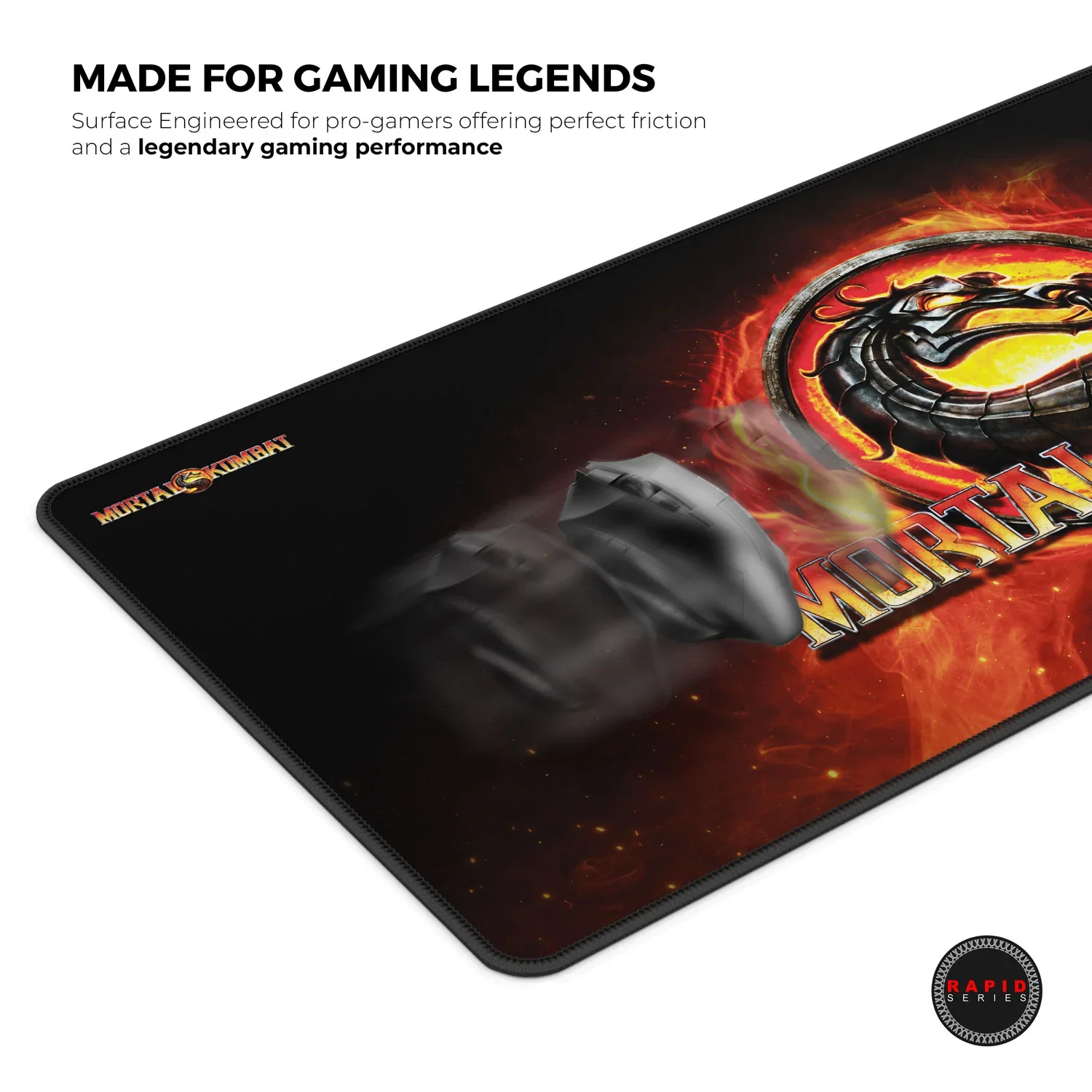 Cybeart Mortal Kombat Gaming Desk Mat (XXL - 900x400x4mm) Waterproof, Never Slip Base, Stitched Edges, Esports Grade - Image 5