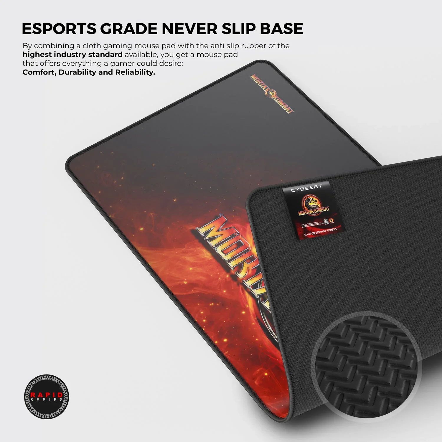 Cybeart Mortal Kombat Gaming Desk Mat (XXL - 900x400x4mm) Waterproof, Never Slip Base, Stitched Edges, Esports Grade - Image 6