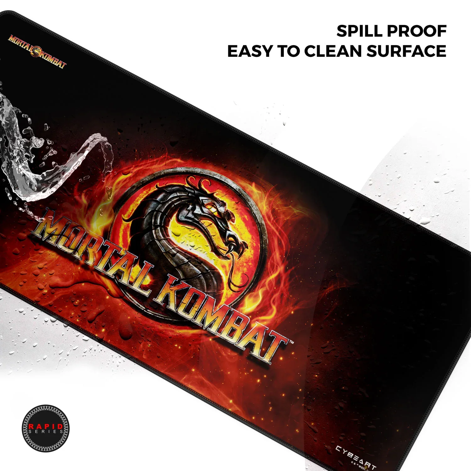 Cybeart Mortal Kombat Gaming Desk Mat (XXL - 900x400x4mm) Waterproof, Never Slip Base, Stitched Edges, Esports Grade - Image 8