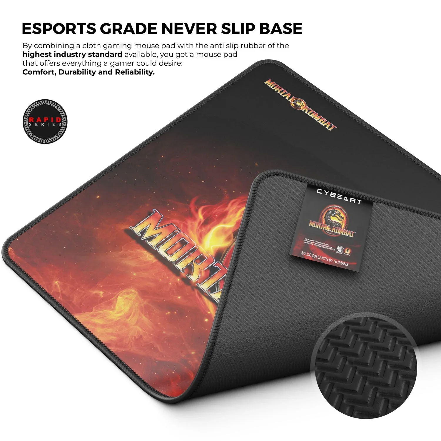 Cybeart Mortal Kombat Gaming Mouse Pad (Large - 450x400x4mm) Waterproof, Never Slip Base, Stitched Edges, Esports Grade - Image 6