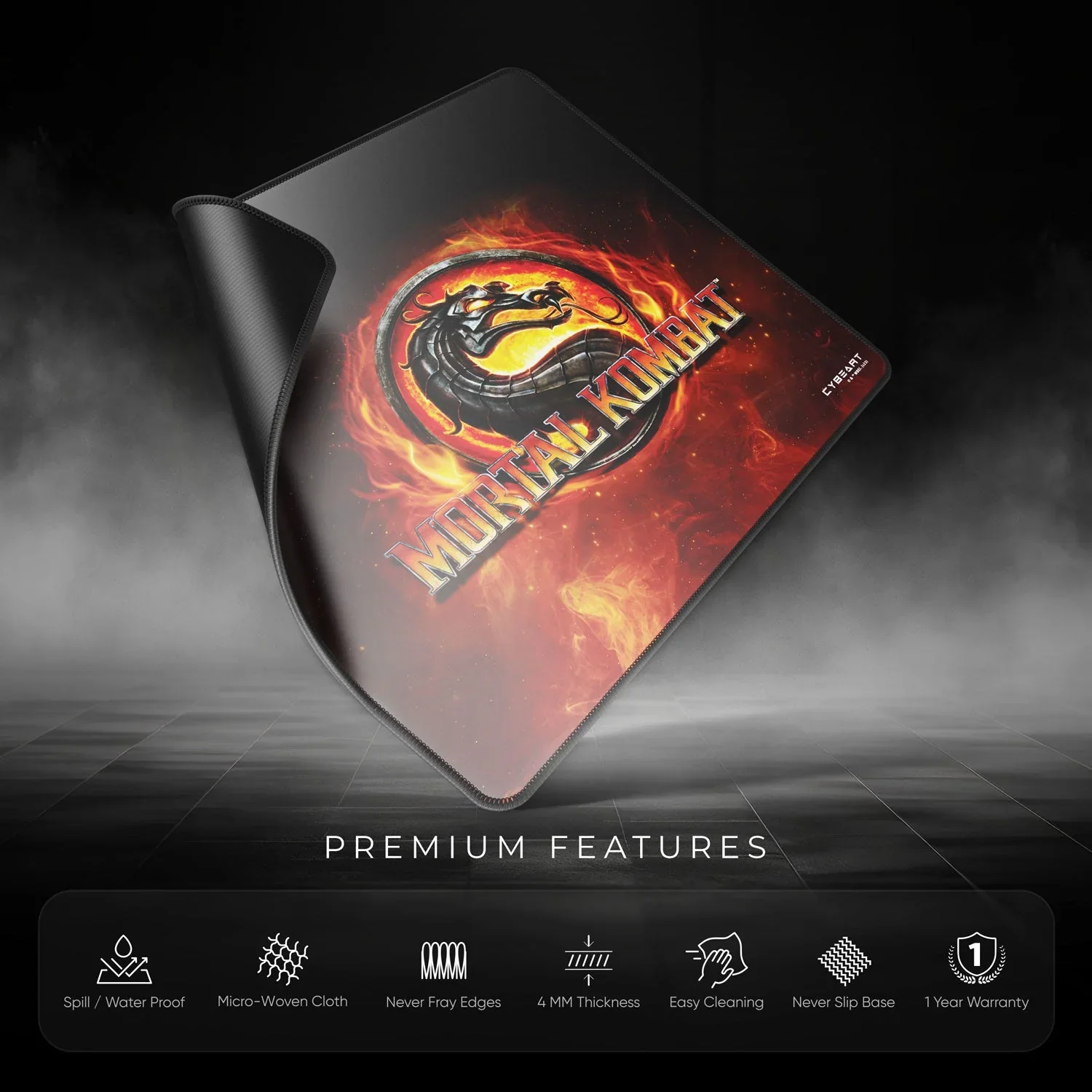 Cybeart Mortal Kombat Gaming Mouse Pad (Large - 450x400x4mm) Waterproof, Never Slip Base, Stitched Edges, Esports Grade - Image 9
