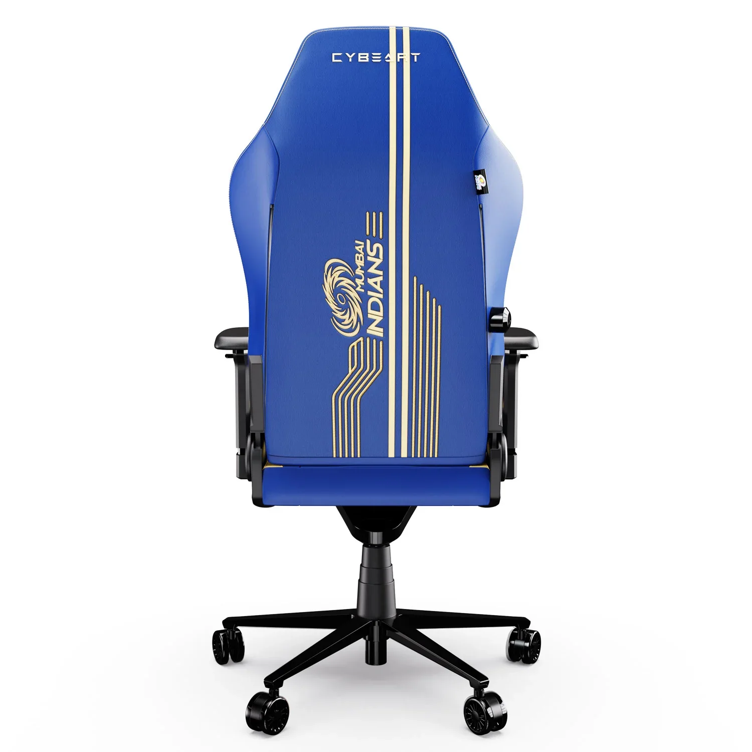 CYBEART Mumbai Indians Gaming Office Chair 4D Armrest Inbuilt Lumbar Support Supreme PU Leather, Ergonomic, Recline & Tilt - Image 2
