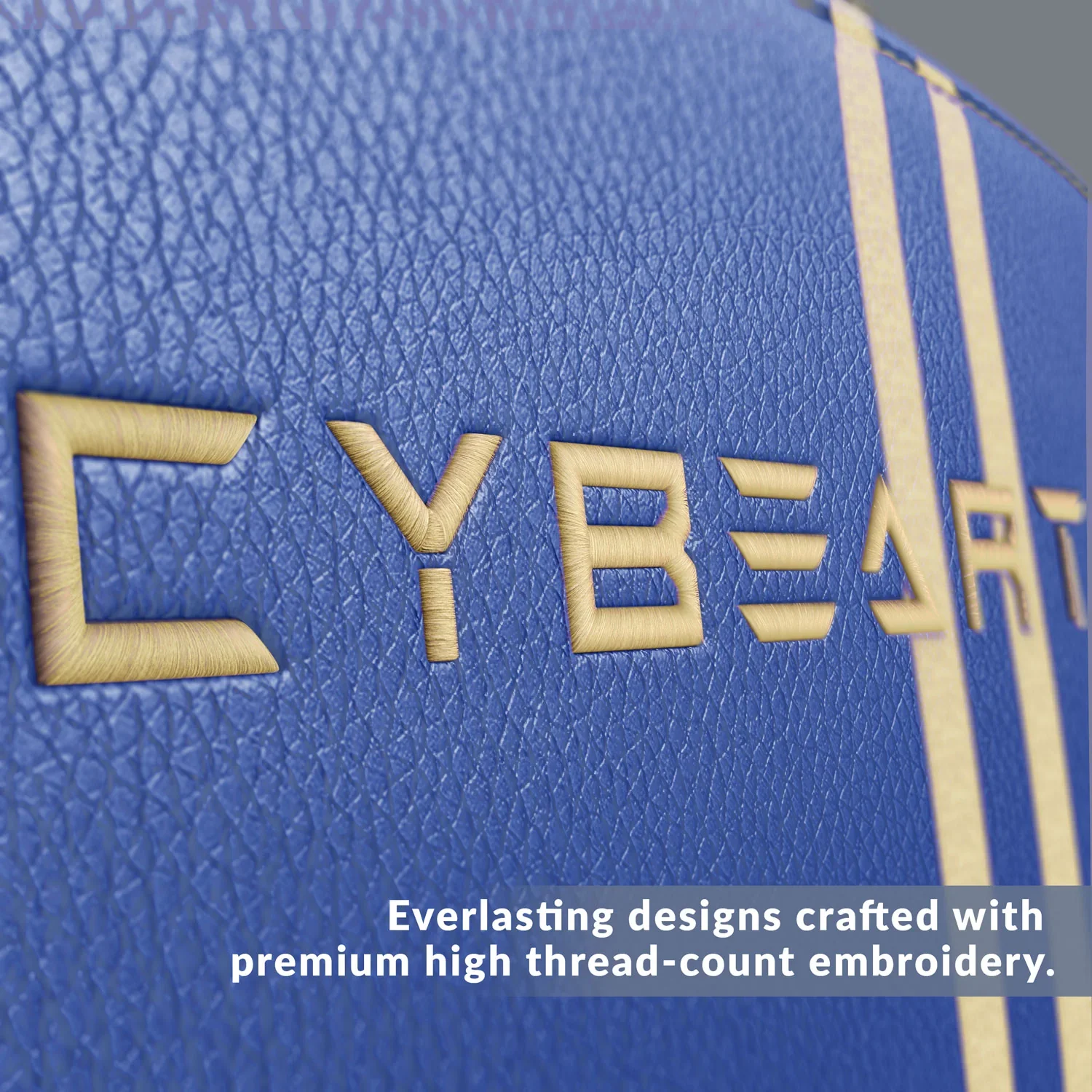 CYBEART Mumbai Indians Gaming Office Chair 4D Armrest Inbuilt Lumbar Support Supreme PU Leather, Ergonomic, Recline & Tilt - Image 9