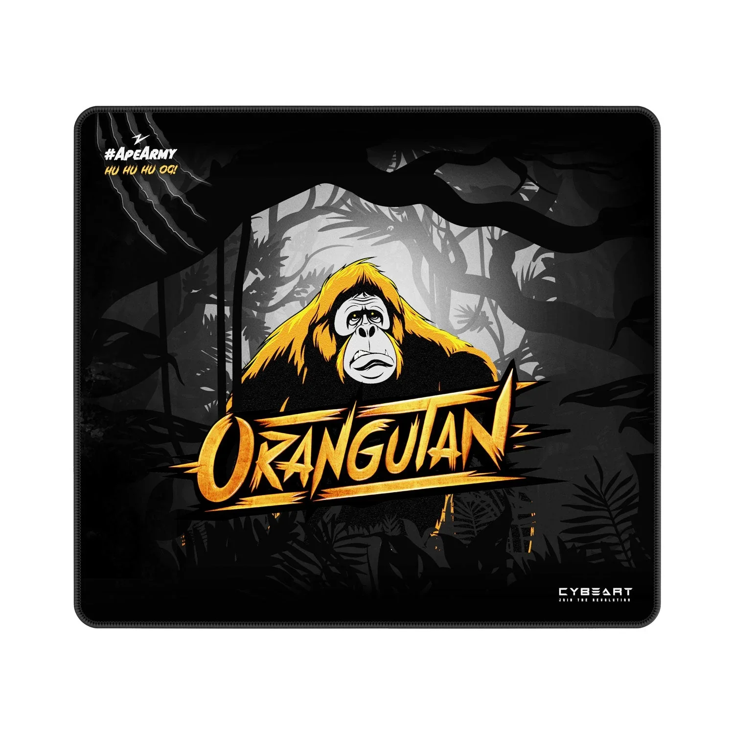 Cybeart Orangutan Esports Gaming Mouse Pad (Large - 450x400x4mm) Waterproof, Never Slip Base, Stitched Edges, Esports Grade