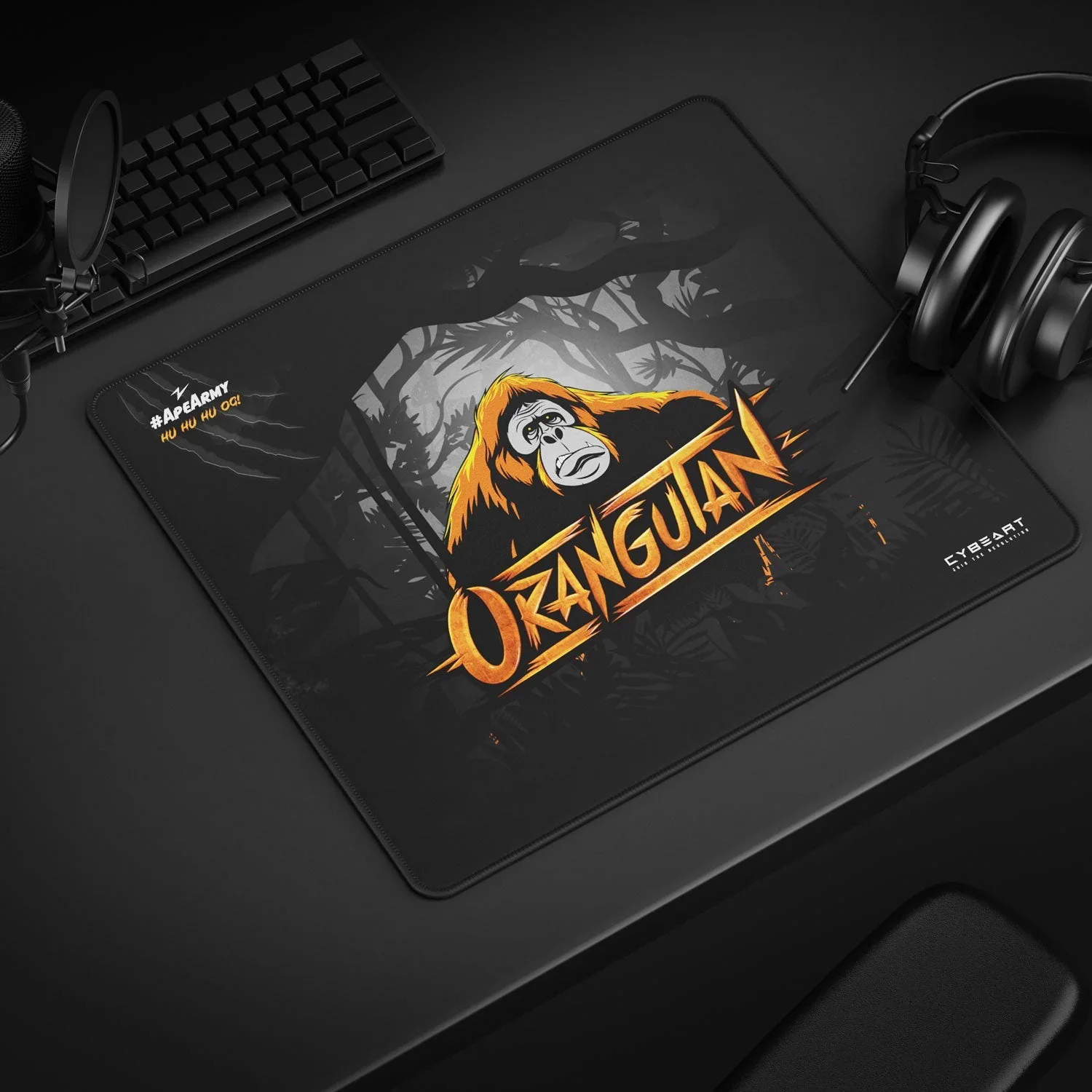 Cybeart Orangutan Esports Gaming Mouse Pad (Large - 450x400x4mm) Waterproof, Never Slip Base, Stitched Edges, Esports Grade - Image 2
