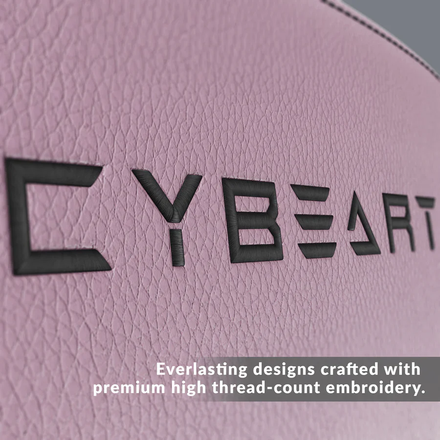 CYBEART Pretty Pink Gaming Office Chair 4D Armrest Inbuilt Lumbar Support Supreme PU Leather, Ergonomic, Recline & Tilt - Image 7