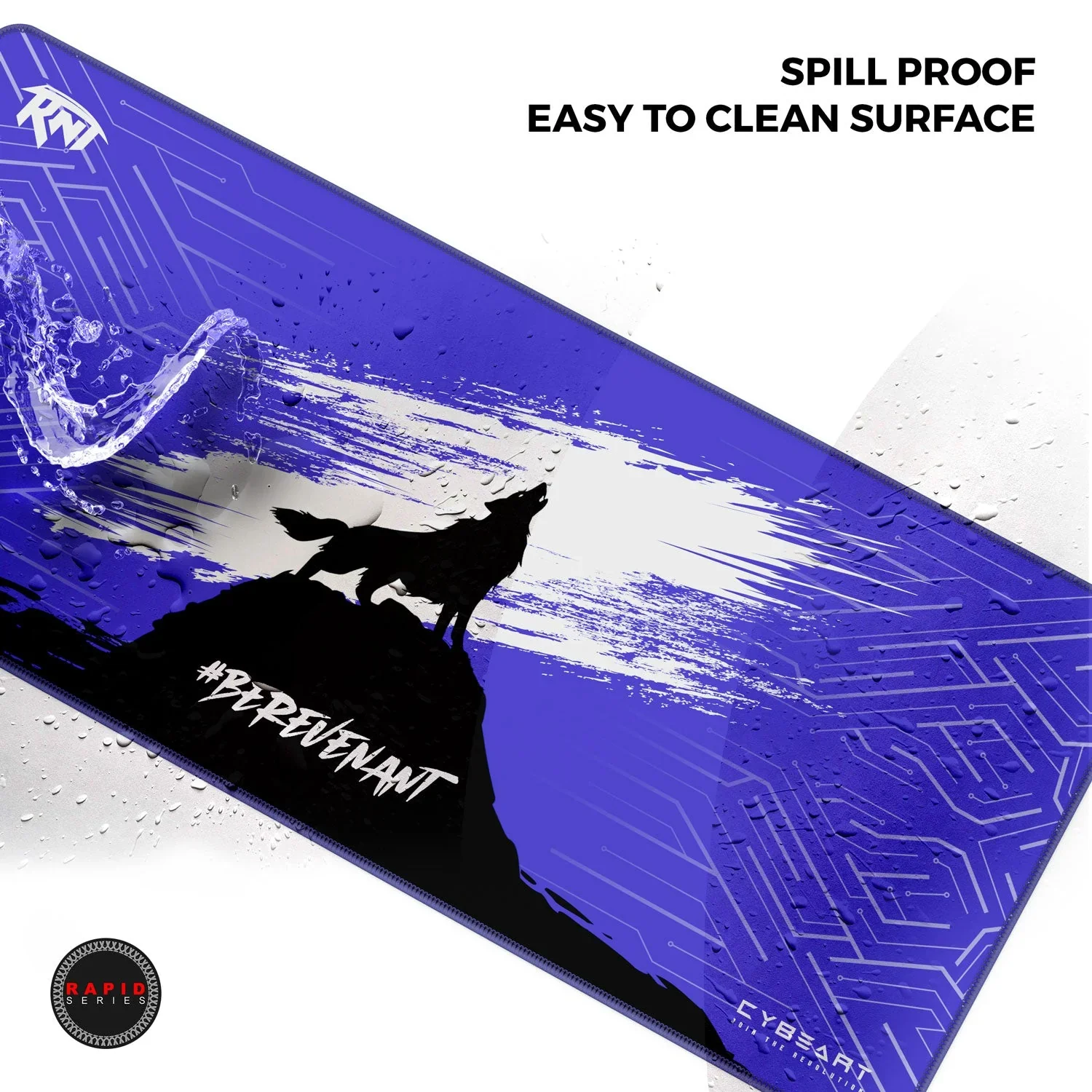 Cybeart Revenant Esports Gaming Desk Mat (XXL - 900x400x4mm) Waterproof, Never Slip Base, Stitched Edges, Esports Grade - Image 2