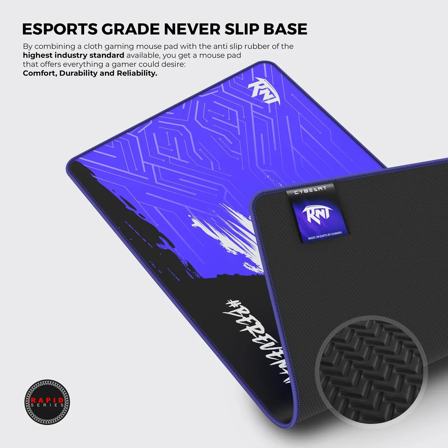 Cybeart Revenant Esports Gaming Desk Mat (XXL - 900x400x4mm) Waterproof, Never Slip Base, Stitched Edges, Esports Grade - Image 6