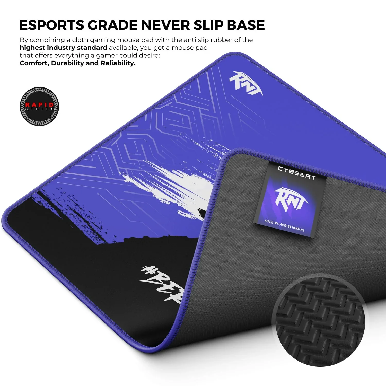 Cybeart Revenant Esports Gaming Mouse Pad (Large - 450x400x4mm) Waterproof, Never Slip Base, Stitched Edges, Esports Grade - Image 6