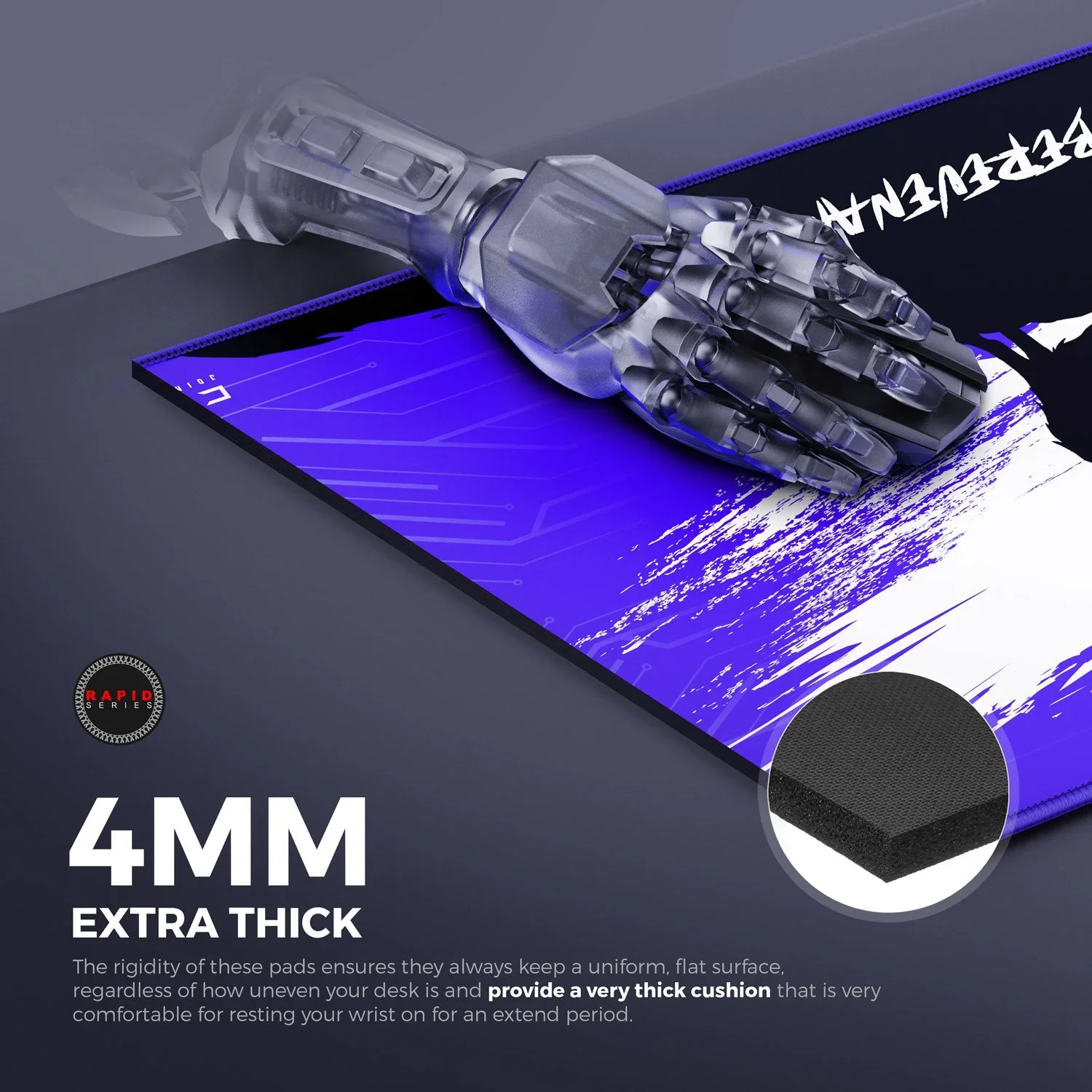 Cybeart Revenant Esports Gaming Mouse Pad (Large - 450x400x4mm) Waterproof, Never Slip Base, Stitched Edges, Esports Grade - Image 7