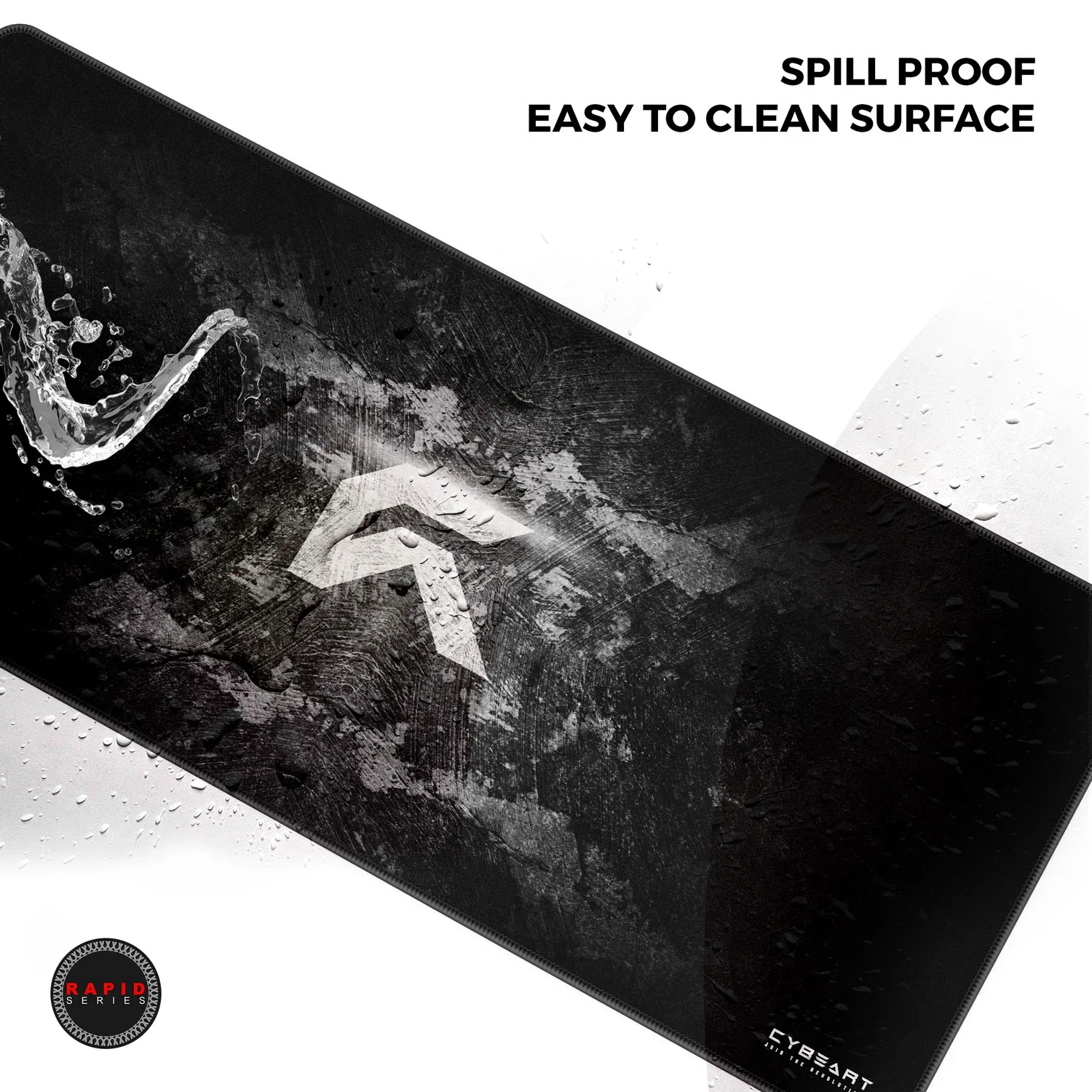 Cybeart Signature Edition Gaming Desk Mat (XXL - 900x400x4mm) Waterproof, Never Slip Base, Stitched Edges, Esports Grade - Image 9
