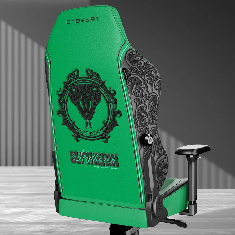 CYBEART Slytherin Gaming Office Chair - Harry Potter 4D Armrest Inbuilt Lumbar Support Supreme PU Leather, Ergonomic, Recline & Tilt - Image 11