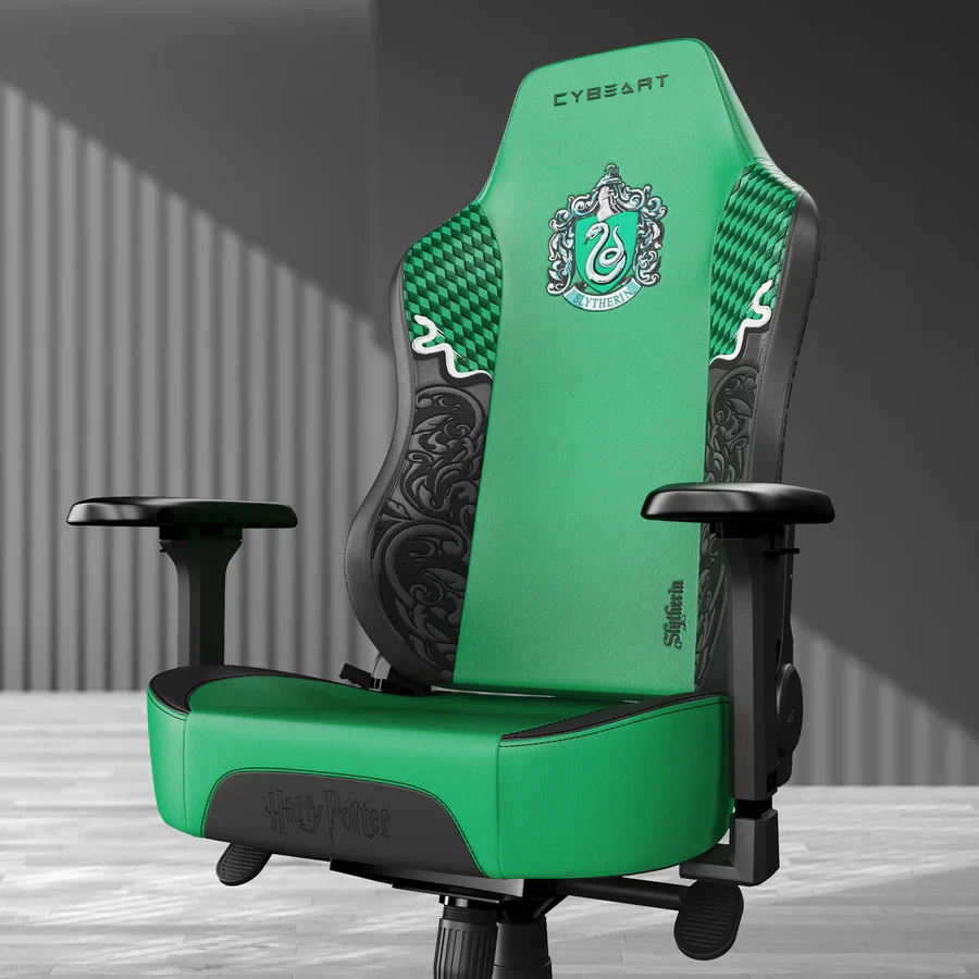 CYBEART Slytherin Gaming Office Chair - Harry Potter 4D Armrest Inbuilt Lumbar Support Supreme PU Leather, Ergonomic, Recline & Tilt - Image 4