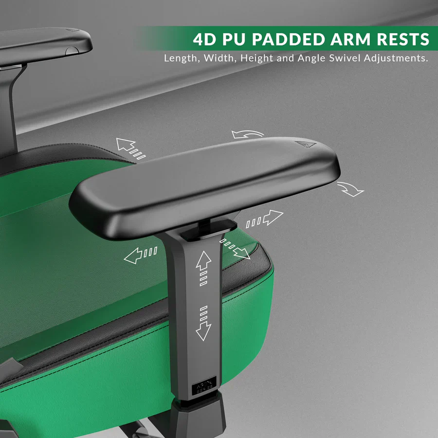 CYBEART Slytherin Gaming Office Chair - Harry Potter 4D Armrest Inbuilt Lumbar Support Supreme PU Leather, Ergonomic, Recline & Tilt - Image 7