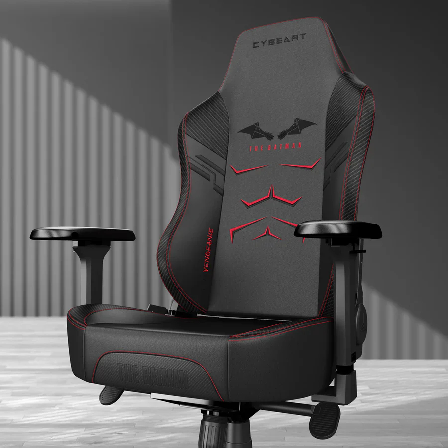 CYBEART The Batman Gaming Office Chair - DC Comics 4D Armrest Inbuilt Lumbar Support Supreme PU Leather, Ergonomic, Recline & Tilt - Image 3