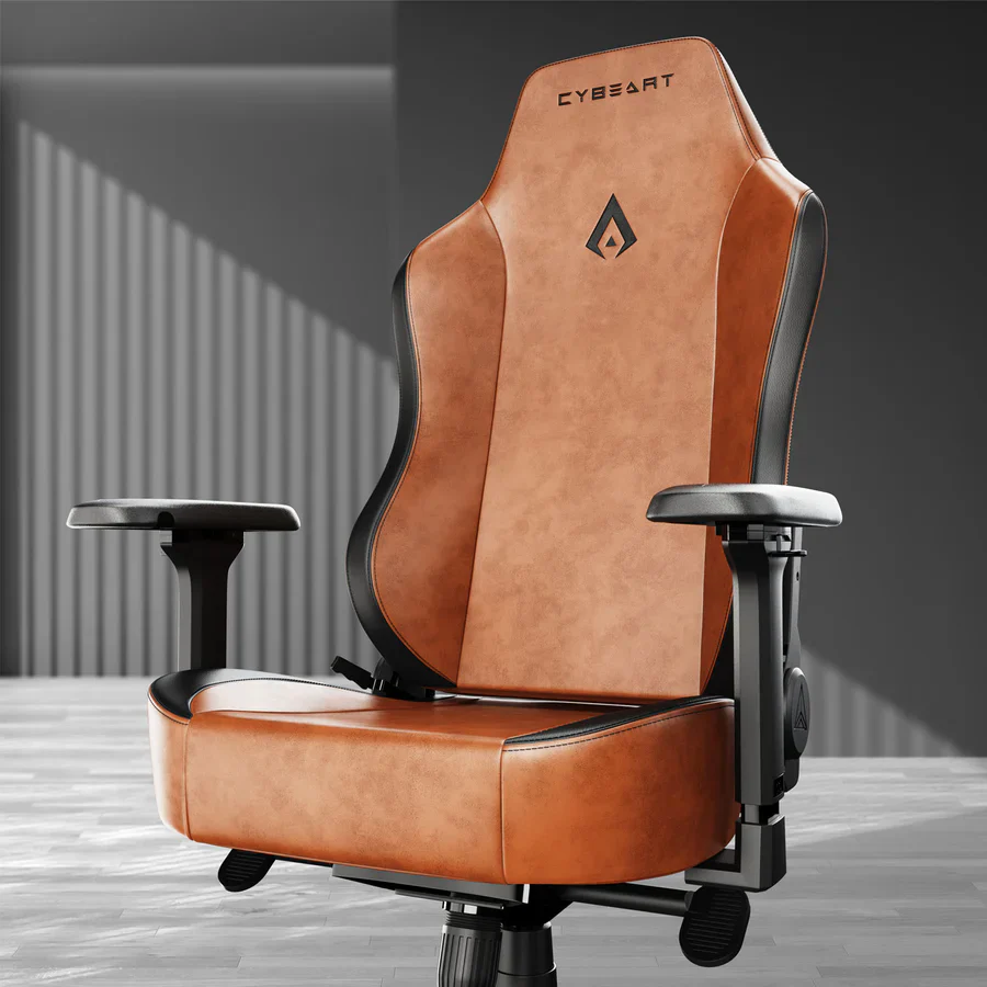 CYBEART Vintage Gaming Office Chair 4D Armrest Inbuilt Lumbar Support Supreme PU Leather, Ergonomic, Recline & Tilt - Image 4