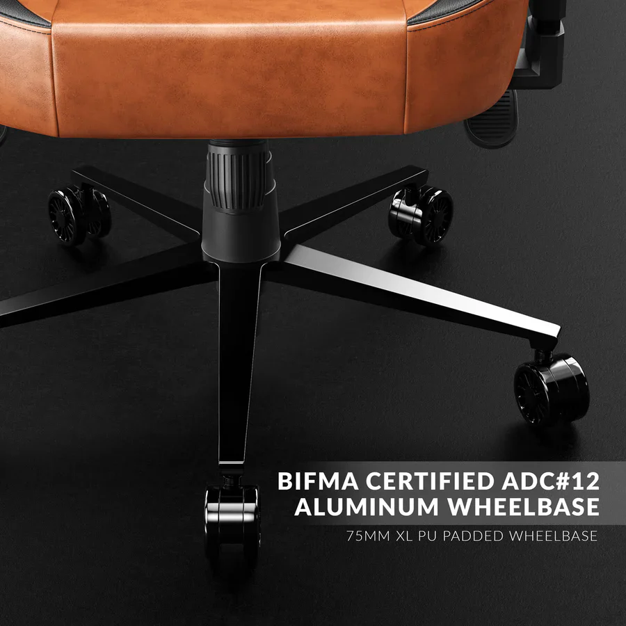 CYBEART Vintage Gaming Office Chair 4D Armrest Inbuilt Lumbar Support Supreme PU Leather, Ergonomic, Recline & Tilt - Image 5