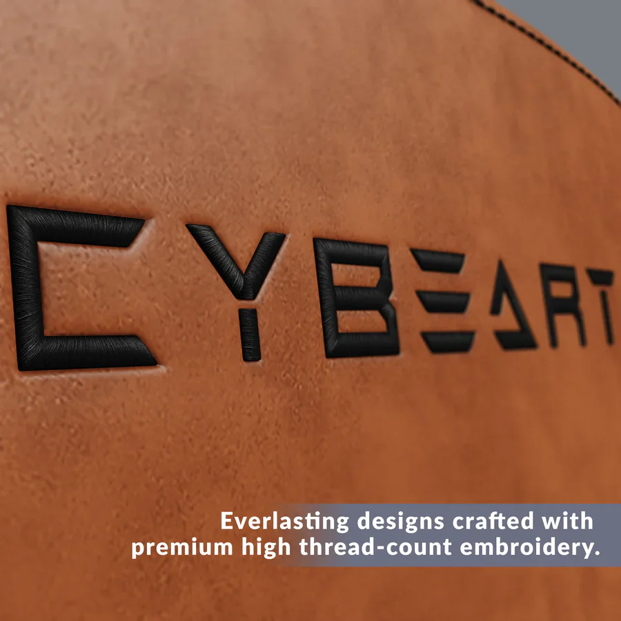 CYBEART Vintage Gaming Office Chair 4D Armrest Inbuilt Lumbar Support Supreme PU Leather, Ergonomic, Recline & Tilt - Image 8