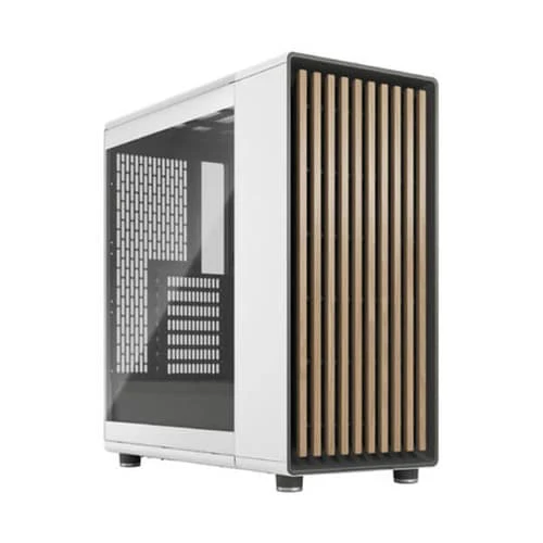 Fractal North Chalk White TG Dark Mid Tower Cabinet