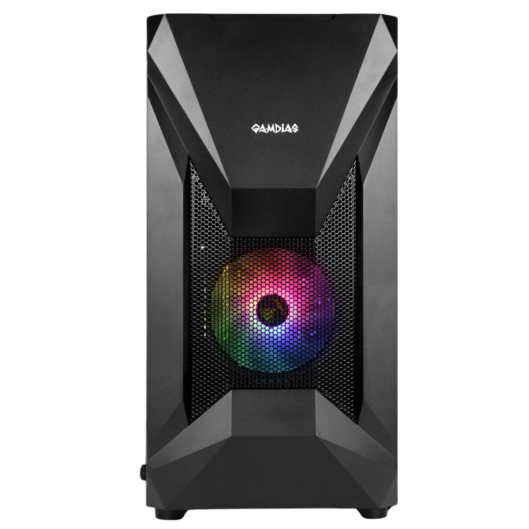 Gamdias Athena E1 Elite Mid Tower Cabinet ARGB Fans Tempered Glass 420x230x460mm