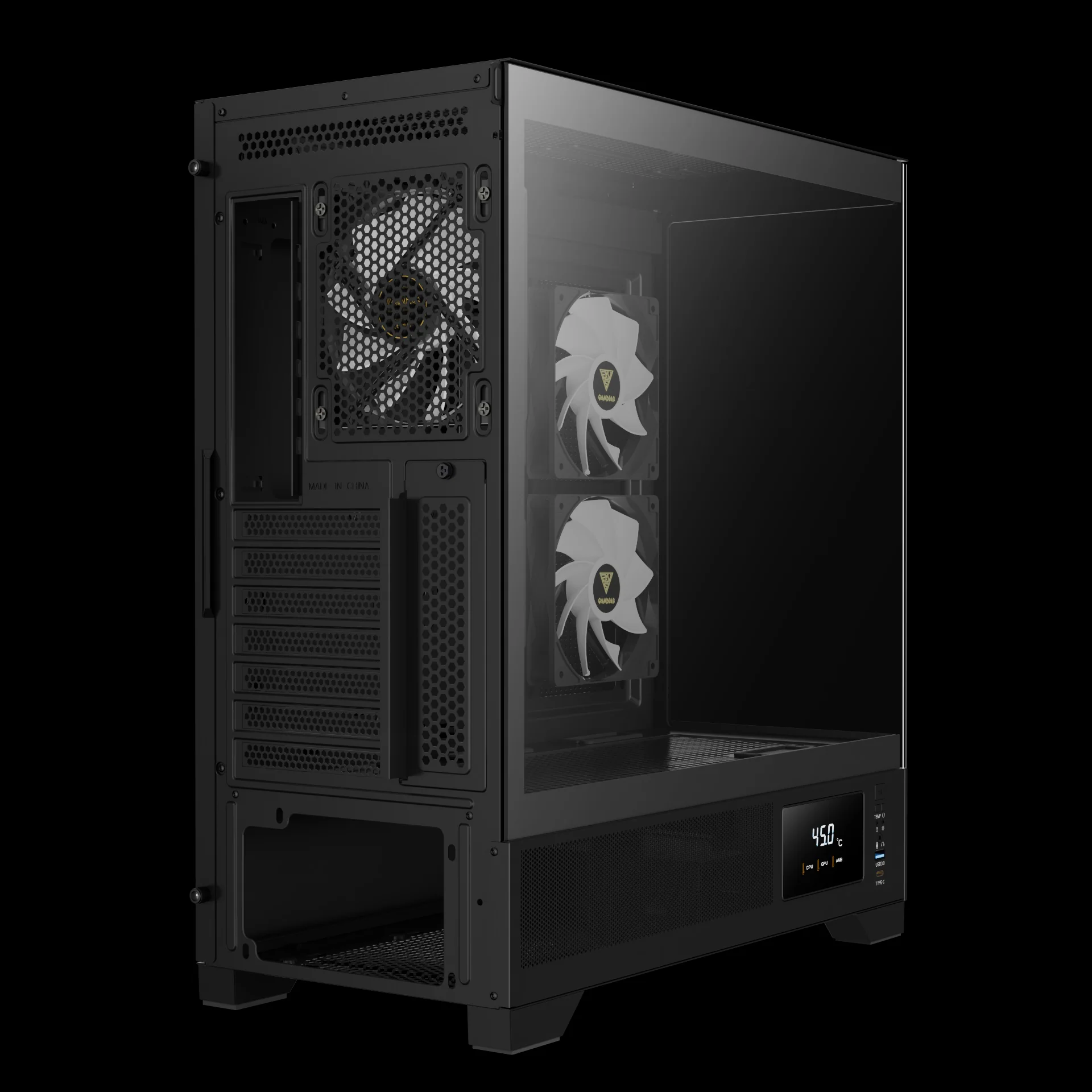 GAMDIAS ATLAS M1 ARGB Mid Tower Case with Side & Rear Fans - Image 8