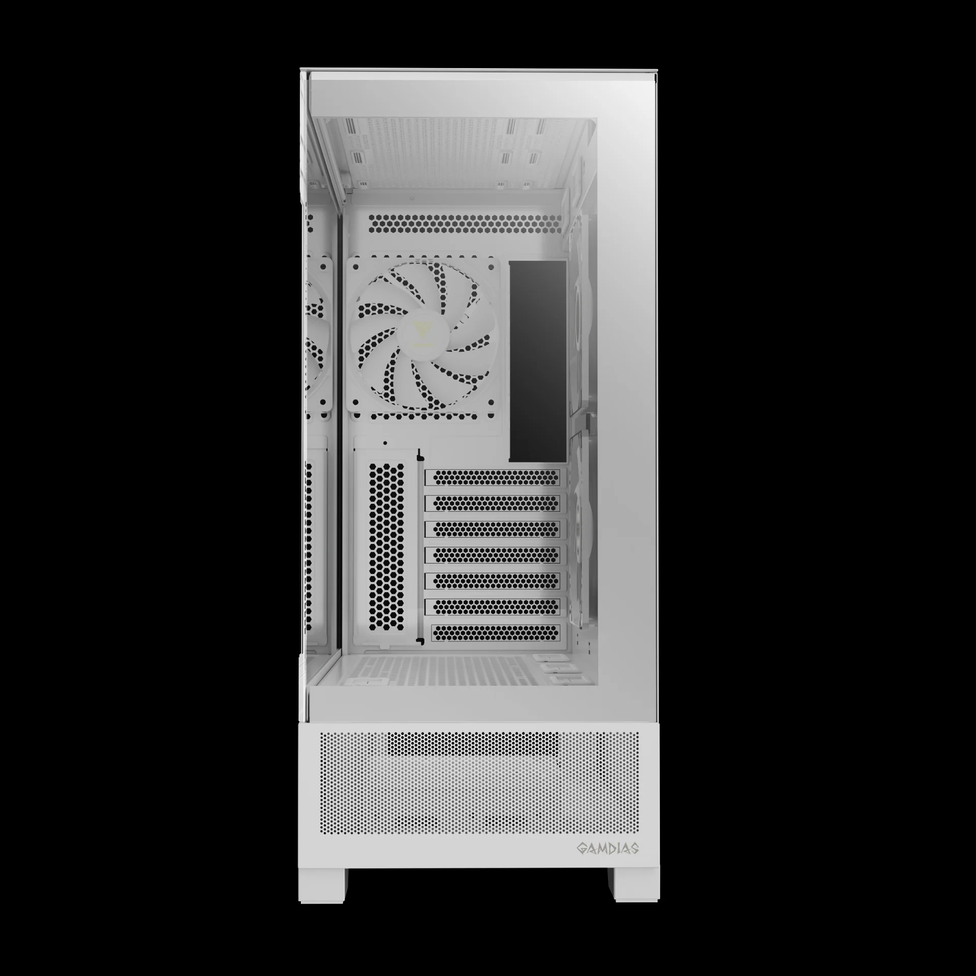 GAMDIAS ATLAS M1 WH White ARGB Mid Tower Case with Side & Rear Fans - Image 6