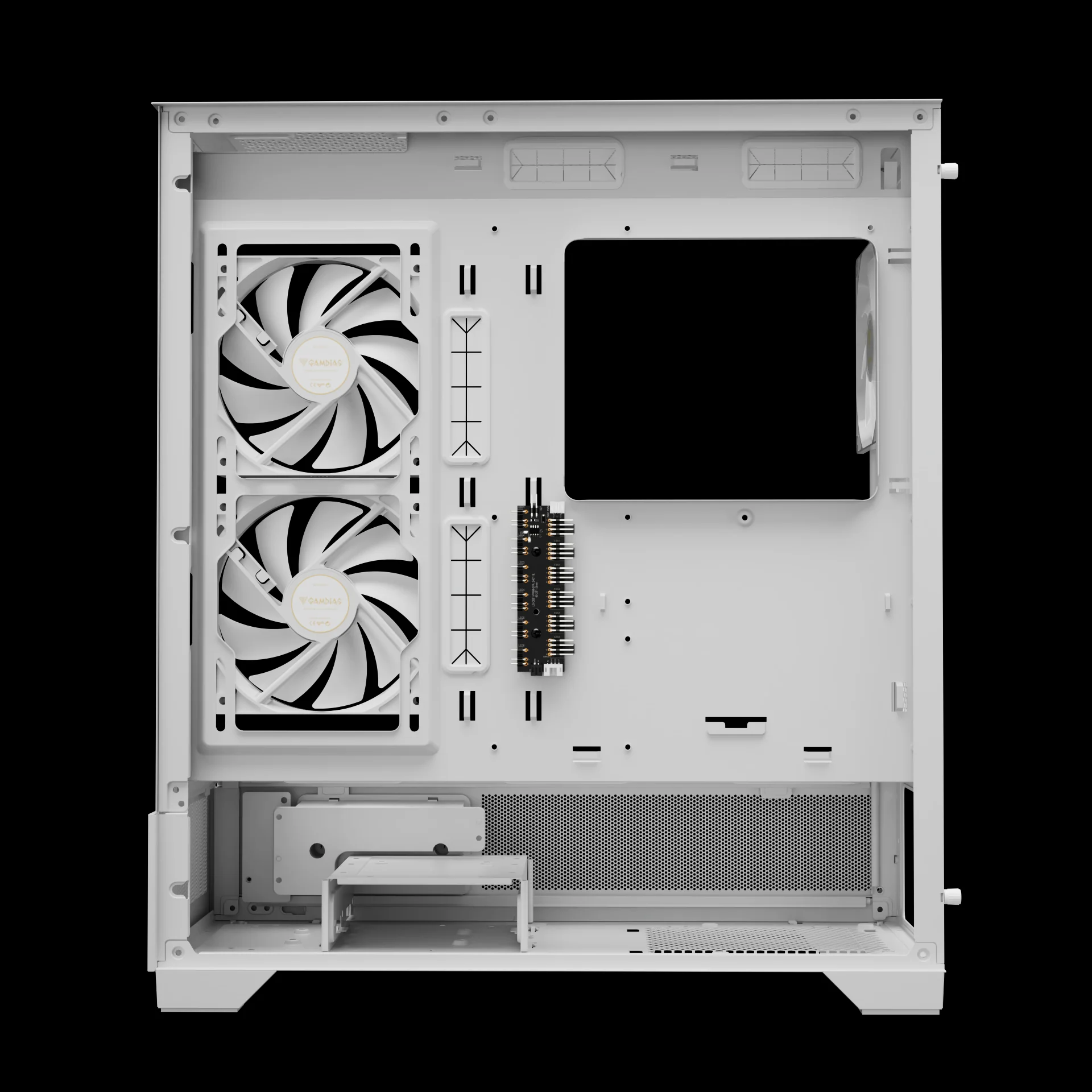 GAMDIAS ATLAS M1 WH White ARGB Mid Tower Case with Side & Rear Fans - Image 9