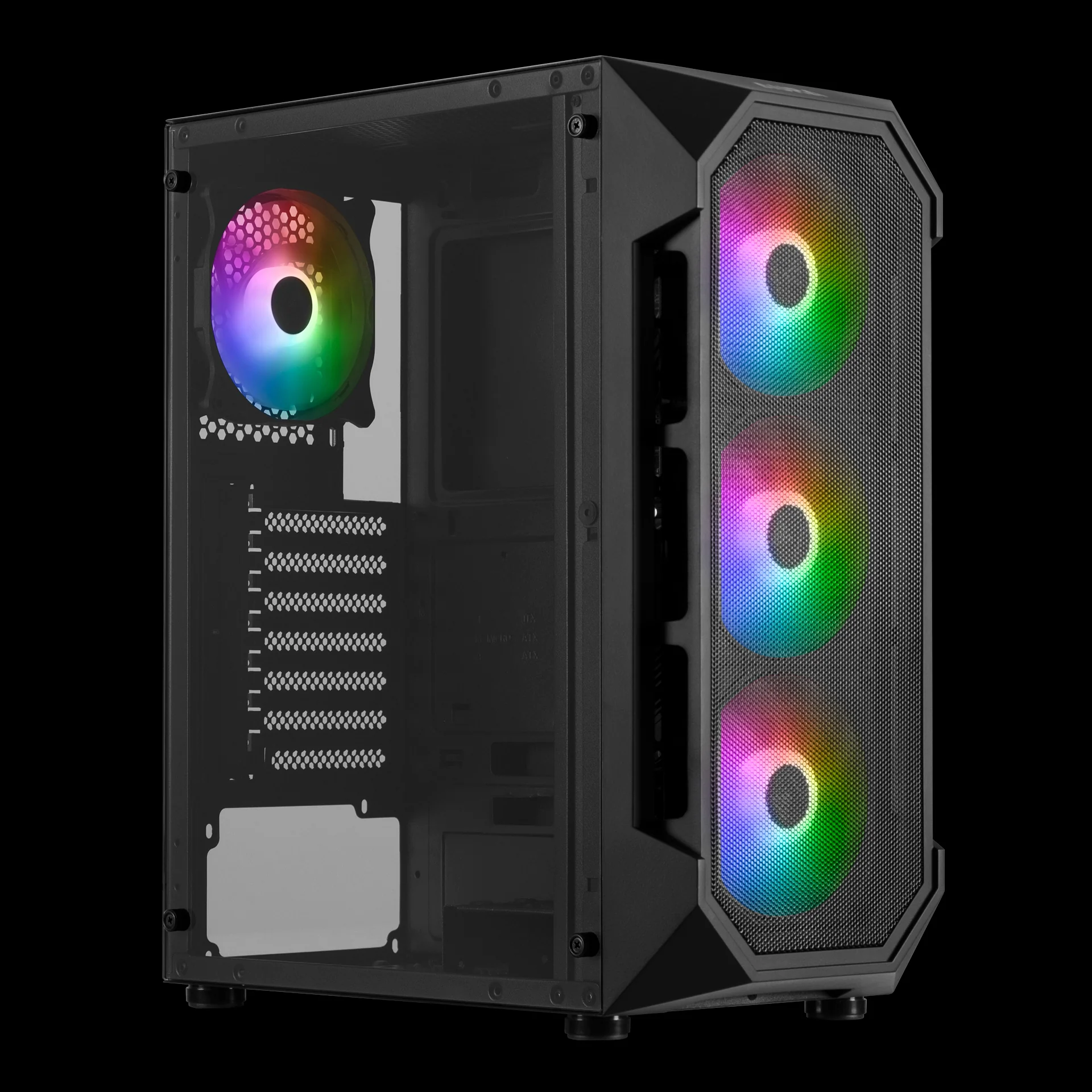 GAMDIAS AURA GC1 Elite V2 White Mesh ARGB Mid Tower Gaming Case - Image 2