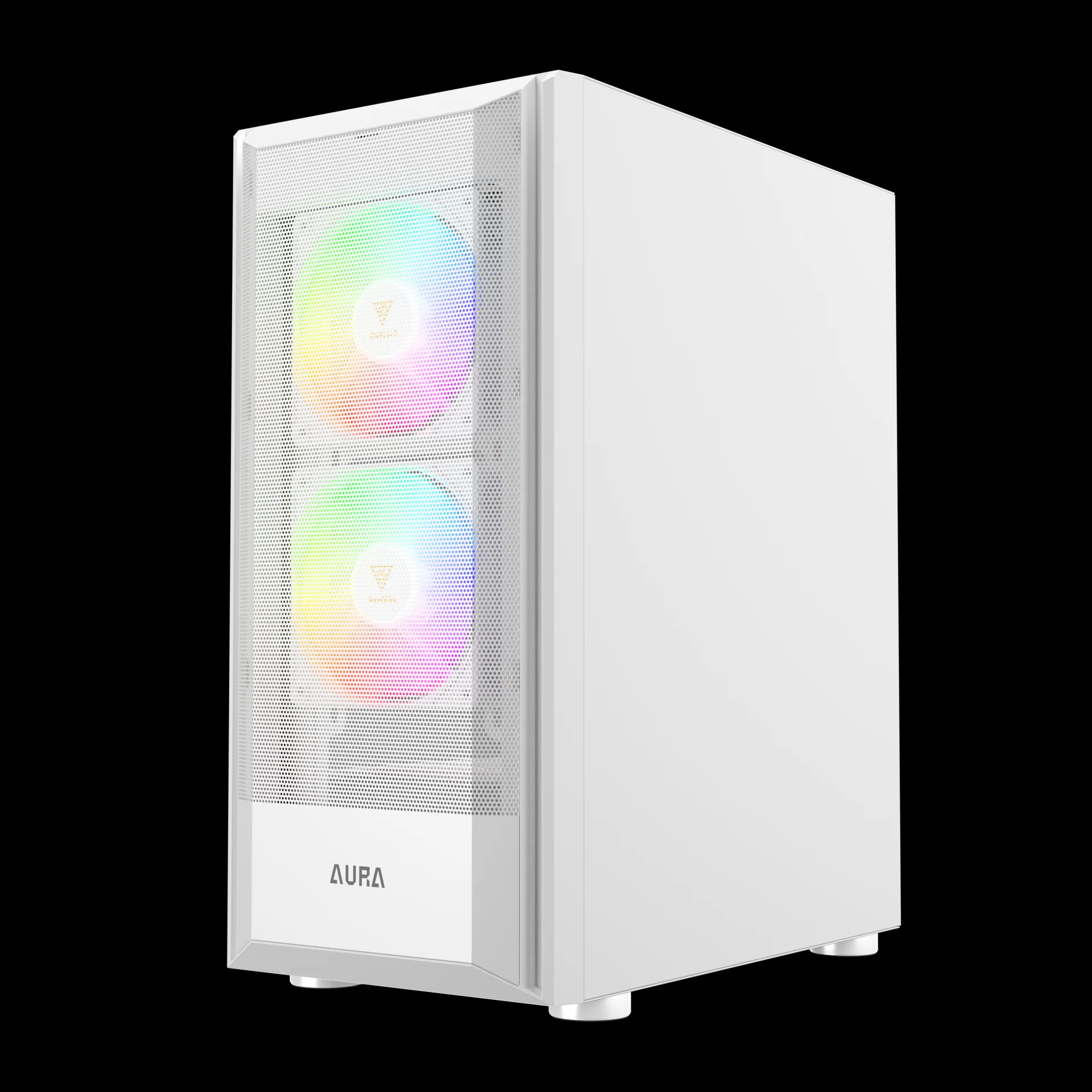 GAMDIAS AURA GC6 WH ARGB Mid Tower Gaming Case with Front Mesh & Pre installed Fans - Image 2