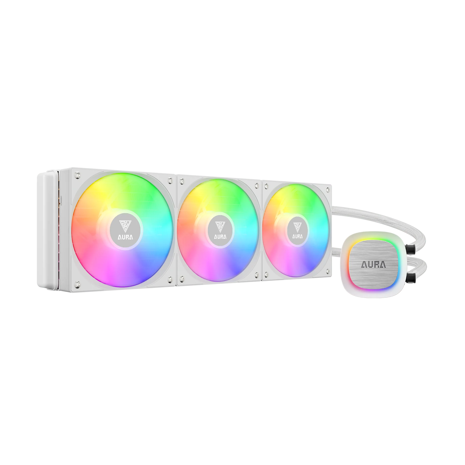 GAMDIAS AURA GL360 V2 WH High Performance 360mm ARGB Liquid Cooler with Universal Socket Support