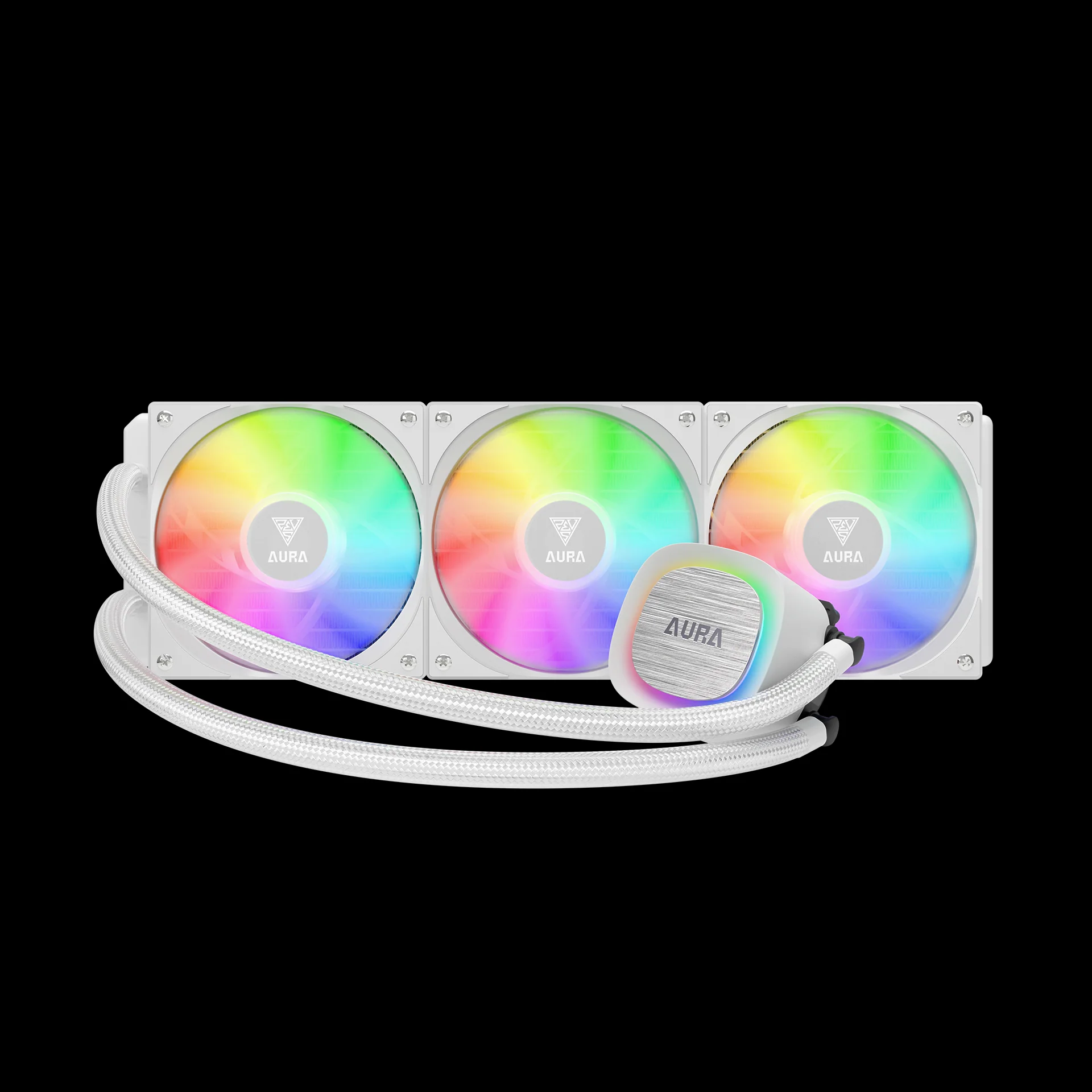 GAMDIAS AURA GL360 V2 WH High Performance 360mm ARGB Liquid Cooler with Universal Socket Support - Image 2
