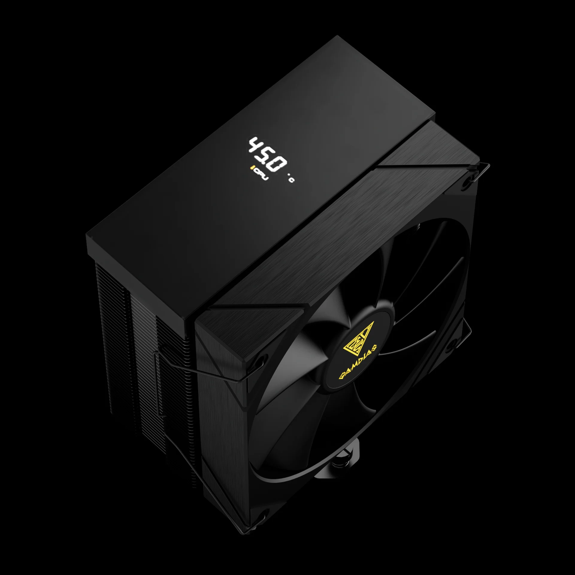 GAMDIAS BOREAS M2-51D Black-120mm CPU Air Cooler with Digital Display & 5 Copper Heat Pipes - Image 2