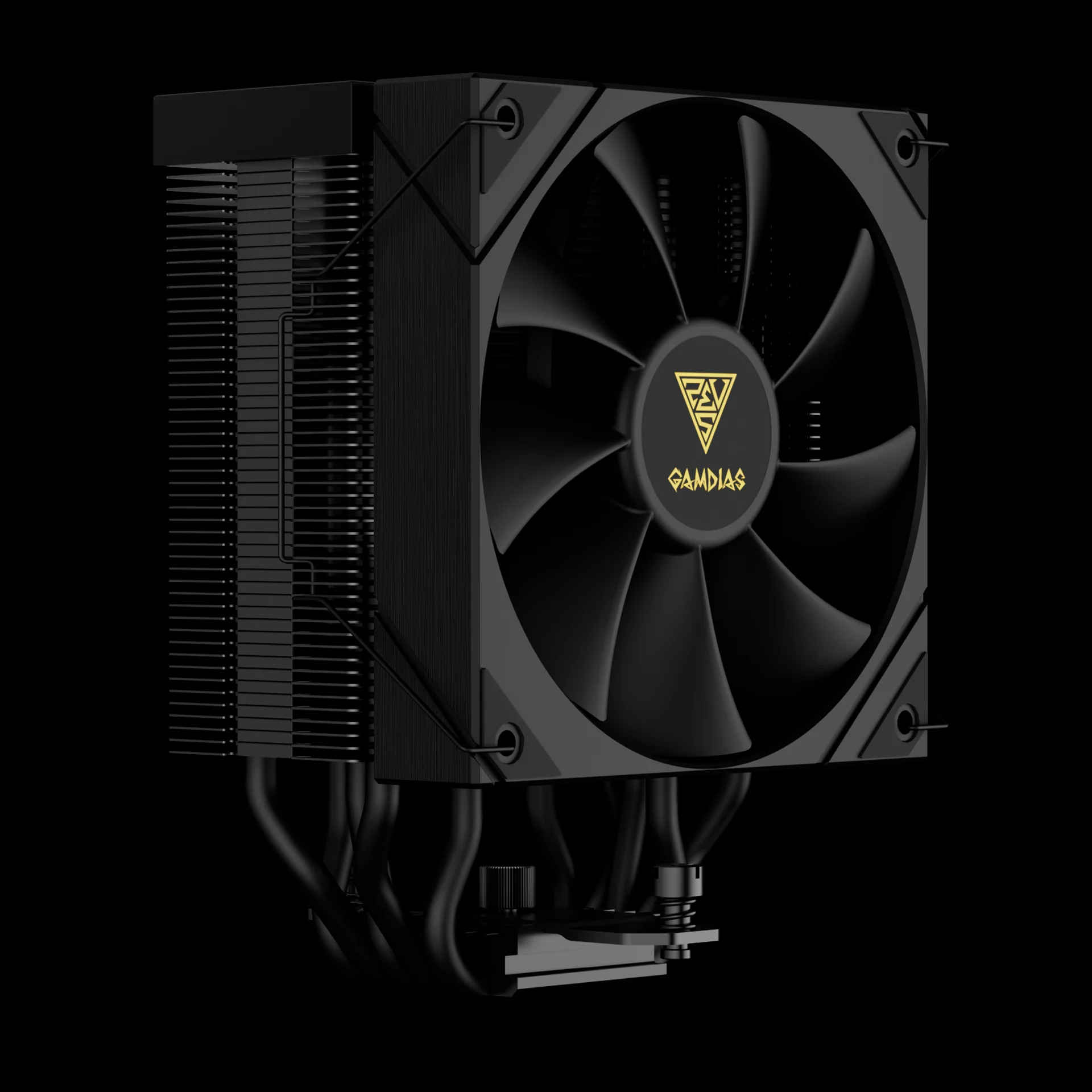 GAMDIAS BOREAS M2-51D Black-120mm CPU Air Cooler with Digital Display & 5 Copper Heat Pipes - Image 4