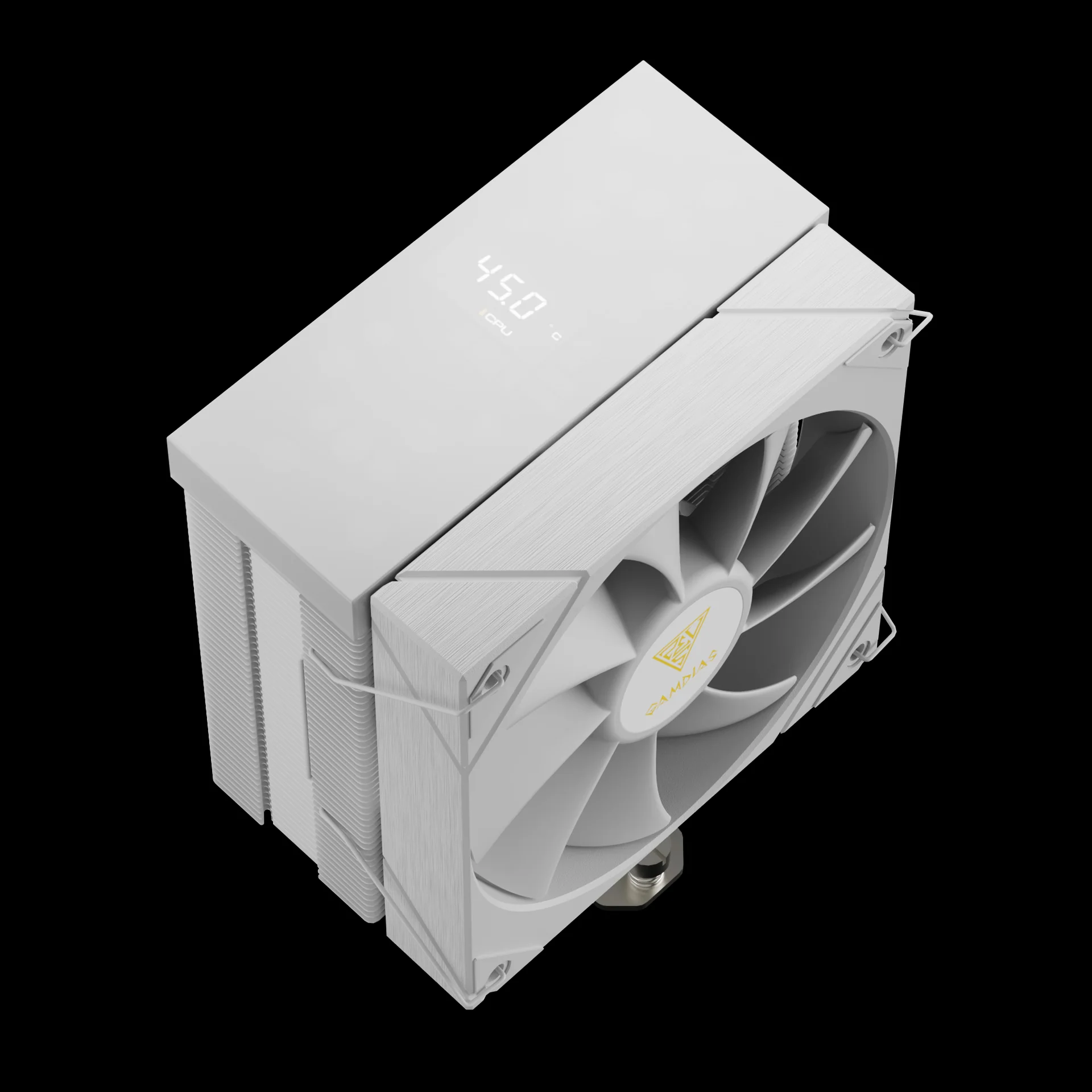 GAMDIAS BOREAS M2-51D WH White-120mm CPU Air Cooler with Digital Display & 5 Copper Heat Pipes - Image 2