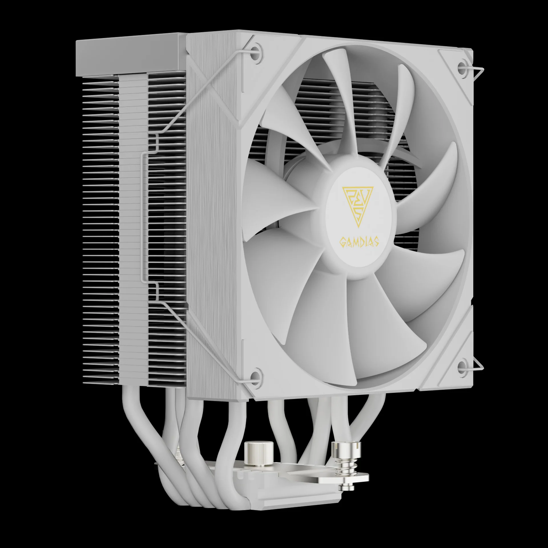 GAMDIAS BOREAS M2-51D WH White-120mm CPU Air Cooler with Digital Display & 5 Copper Heat Pipes - Image 4