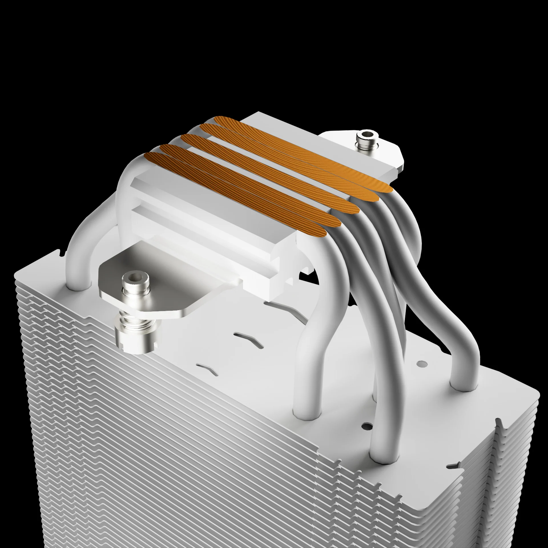 GAMDIAS BOREAS M2-51D WH White-120mm CPU Air Cooler with Digital Display & 5 Copper Heat Pipes - Image 6
