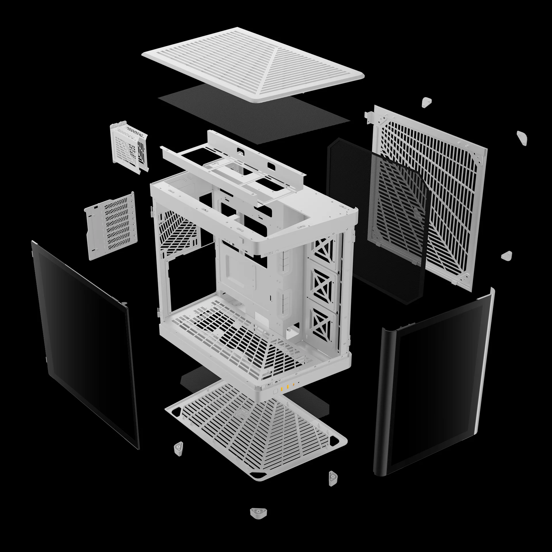 GAMDIAS NESO P1 White Full Tower Case with Panoramic Glass & High Fan Support - Image 12
