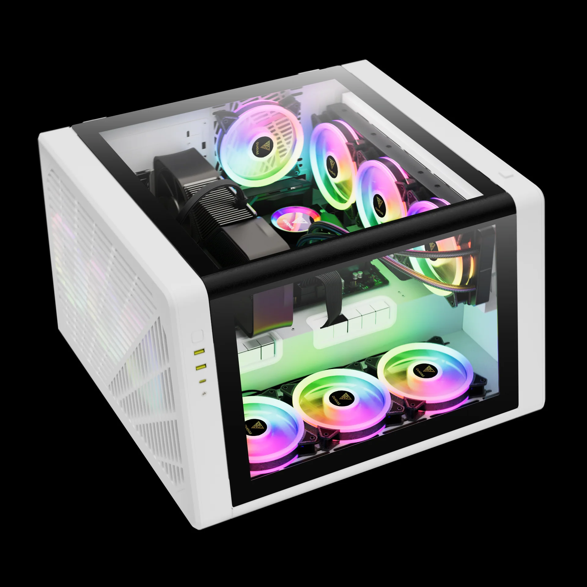 GAMDIAS NESO P1 White Full Tower Case with Panoramic Glass & High Fan Support - Image 6