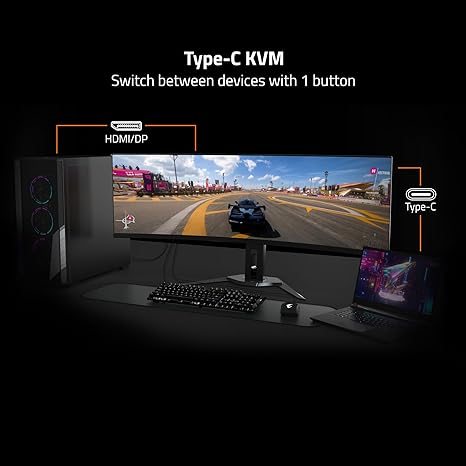 GIGABYTE - AORUS FO27Q3-27" QD OLED Gaming Monitor - QHD 2560x1440-360Hz - 0.03ms GTG - AMD FreeSync Premium Pro - Type C KVM - HDMI, DP, Type C - Height Adjustable - Black - Image 7