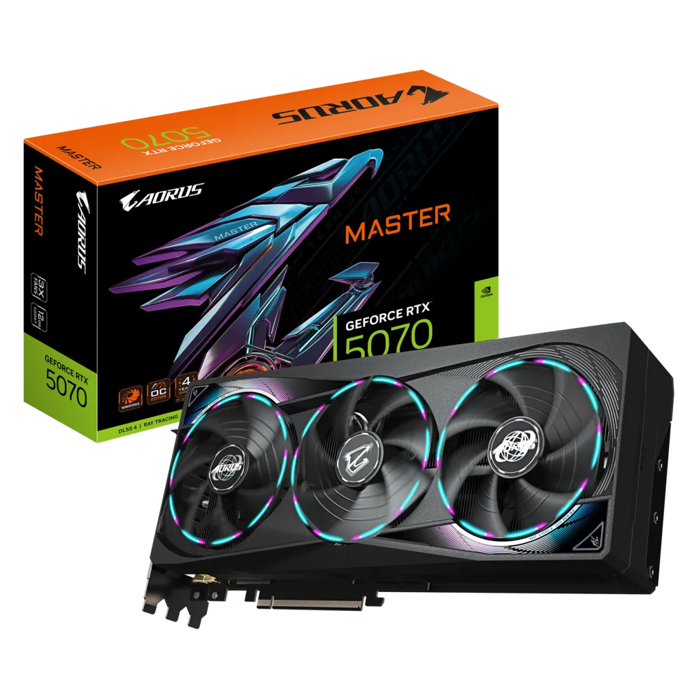 Gigabyte AORUS GeForce RTX 5070 MASTER 12GB GDDR7 Graphics Card