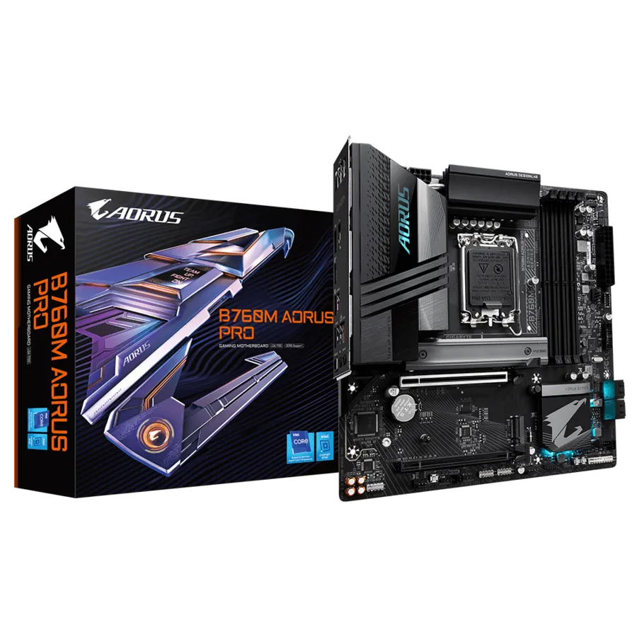 Gigabyte B760M Aorus Pro DDR4 Intel B760 Express Chipset Micro ATX Motherboard