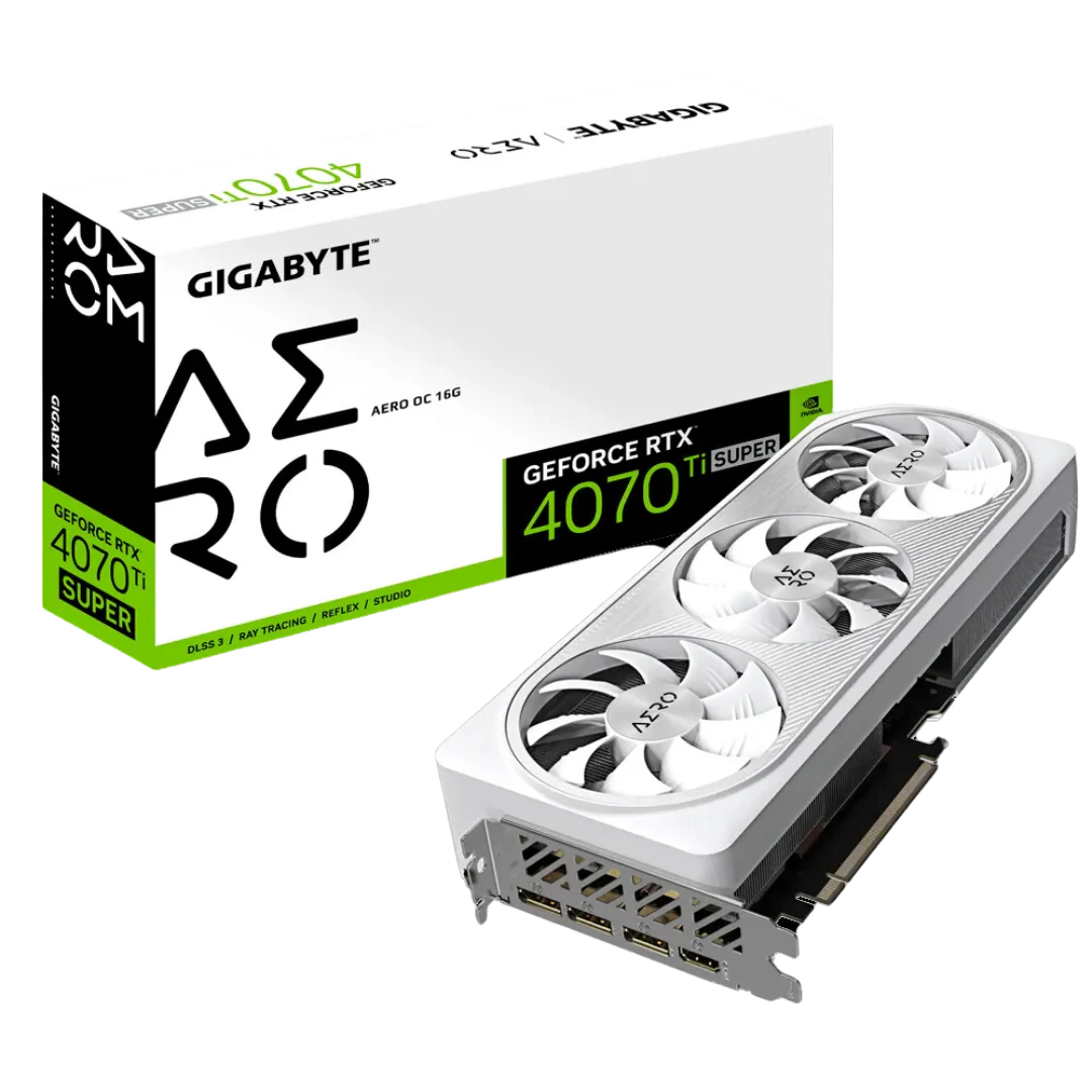 Gigabyte GeForce RTX 4070 Ti SUPER AERO OC 16G - 8448 CUDA Cores, 16GB GDDR6X, PCIe 4.0