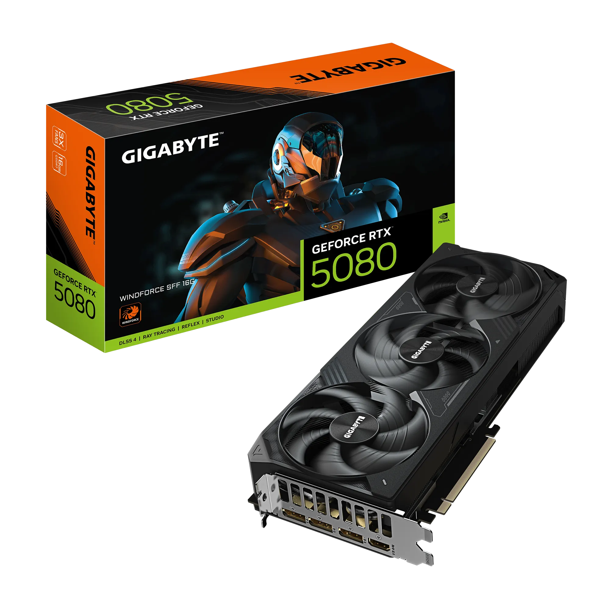 Gigabyte GeForce RTX 5080 WINDFORCE SFF 16GB GDDR7 Graphics Card