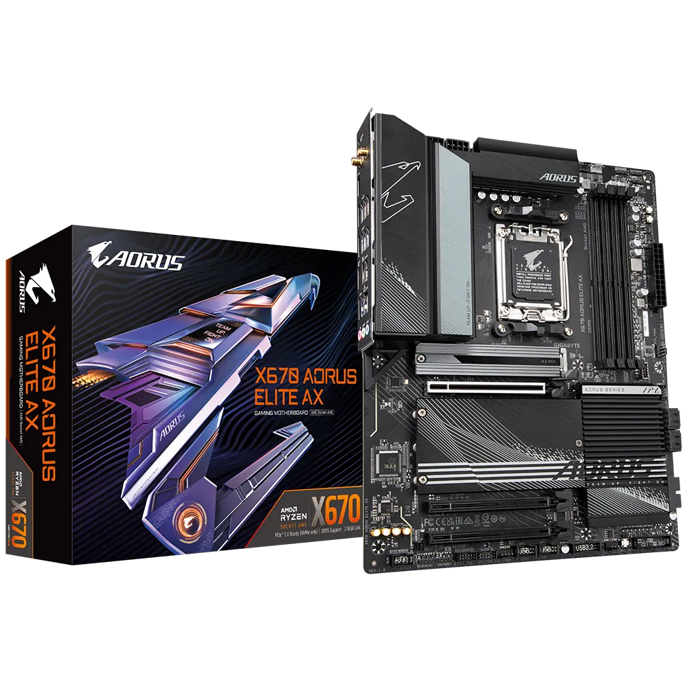 Gigabyte X670 AORUS ELITE AX DDR5 AM5 ATX Motherboard