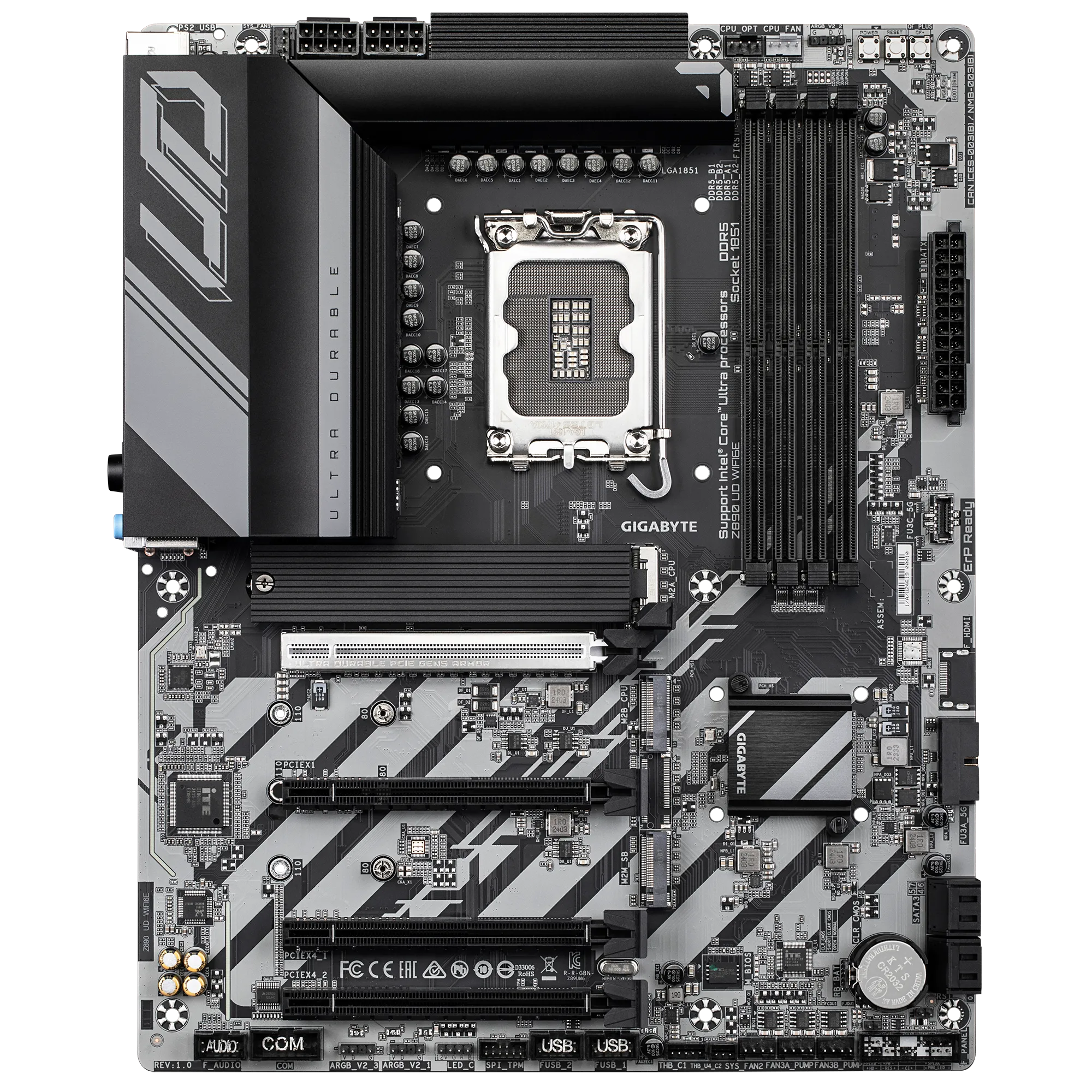 Gigabyte Z890 UD WIFI6E LGA 1851 ATX Motherboard (Matte Black) - Image 3